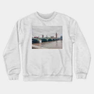 London City, Big Ben, Westminster Bridge Photography -Travel Photography Crewneck Sweatshirt